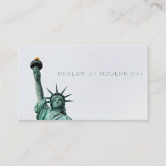 Thin Liberty Museum Simple Center Front and Back Business Card