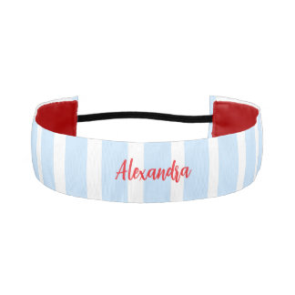 Thin Light Blue Stripes Athletic Headband
