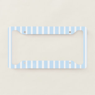 Thin Light Blue Stripes License Plate Frame