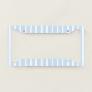 Thin Light Blue Stripes License Plate Frame
