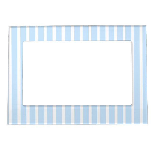 Thin Light Blue Stripes Magnetic Frame (Front)