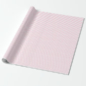 Thin Light Pink and White Stripes Wrapping Paper (Unrolled)