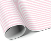 Thin Light Pink and White Stripes Wrapping Paper (Roll Corner)