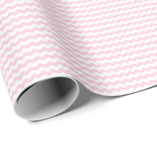 light pink and white waves wrapping paper