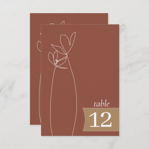 Thin Line Minimalist Table No Brick Red ID919  Invitation