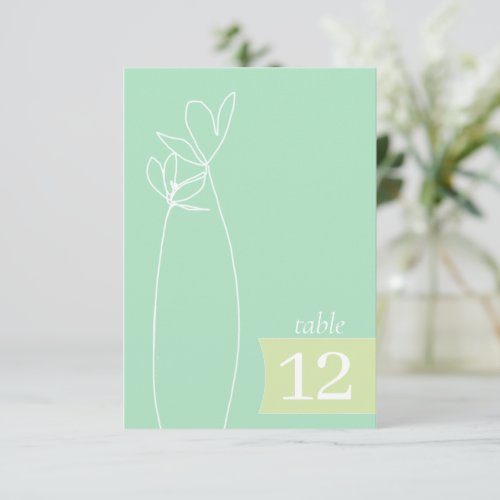 Thin Line Minimalist Table No Mint ID919 Invitation