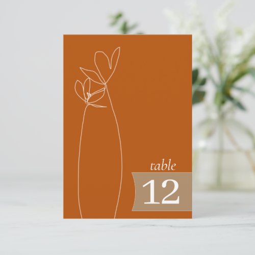 Thin Line Minimalist Table No Paprika ID919 Invitation