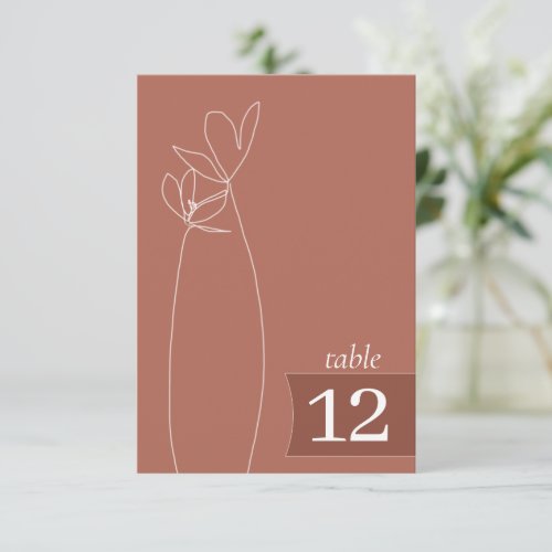 Thin Line Minimalist Table No Terra Cotta ID919 Invitation