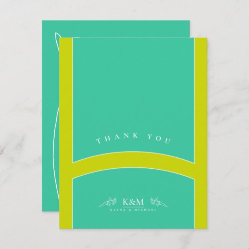 Thin Line Minimalist Thank You TealApple ID919