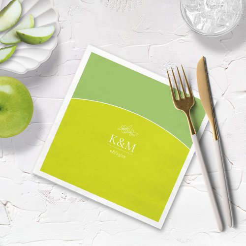 Thin Line Minimalist Wedding AppleSpring ID919  Napkins