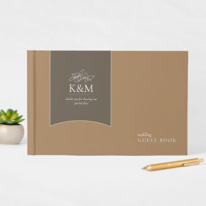 Thin Line Minimalist Wedding Clay/Ash ID919