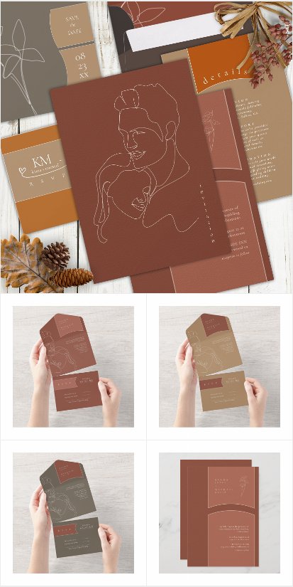 Thin Line Minimalist Wedding Fall
