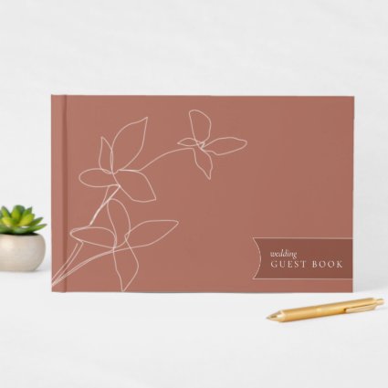 Thin Line Minimalist Wedding Terra Cotta ID919