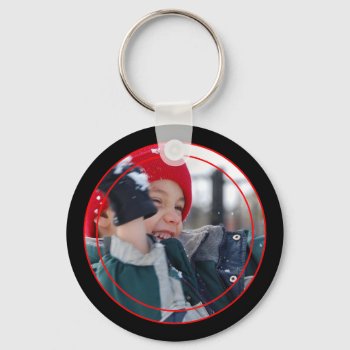 Thin Line Photo Keychain by scribbleprints at Zazzle