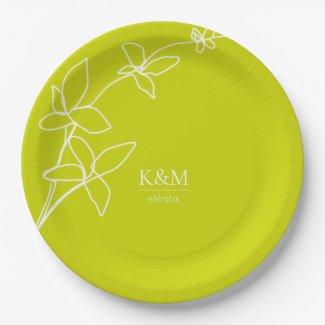Thin Line Wedding Floral Apple Green ID919