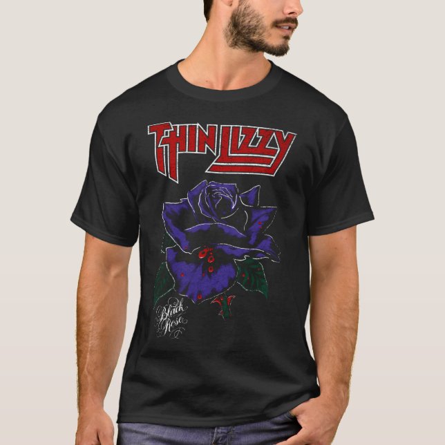 Thin Lizzy Â€“ Black Rose Color T-Shirt (Front)