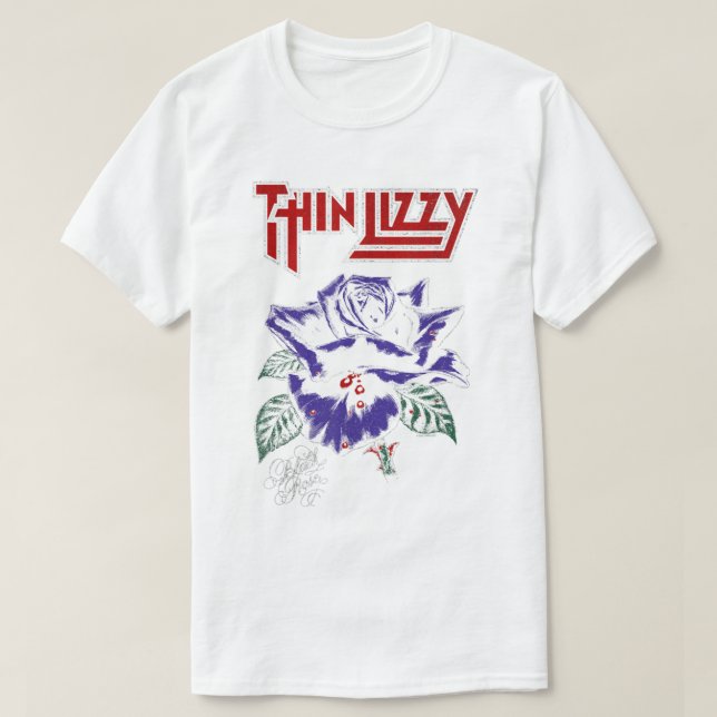Thin Lizzy  Black Rose Color  T-Shirt (Design Front)