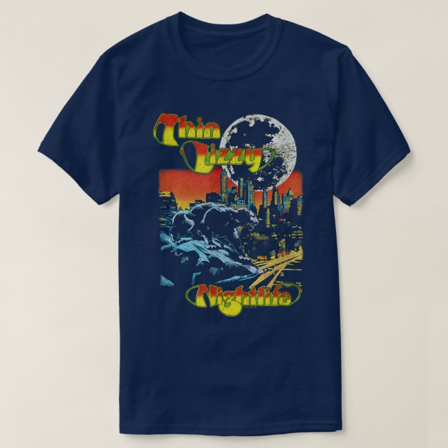 Thin LizzyNight Life Etended  T-Shirt (Design Front)