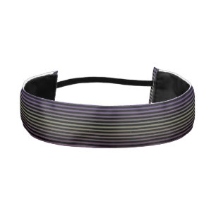 Thin Multi Strip Lavander Black Headband
