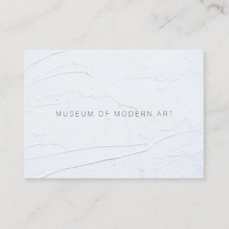 Thin Museum Minimal Center Front and Back Business Card