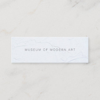 Thin Museum Minimal Center Front and Back Mini Business Card