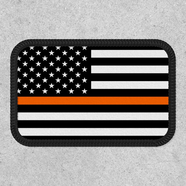 Thin Orange Line American Flag Patch (Front)
