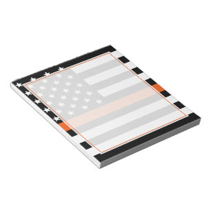Thin Orange Line Search and Rescue USA Flag Notepad