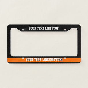 Thin Orange Line Search And Rescue Your Text on a License Plate Frame