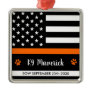 Thin Orange Line - Search & Rescue - SARS K9 Dog Metal Ornament