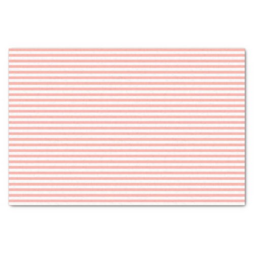 Thin Peach and White Stripes Tissue paper