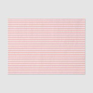 Thin Peach and White Stripes Tissue paper