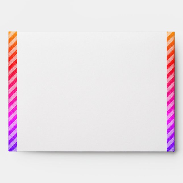 Thin Pink to Purple Diagonal Stripes, ZEA Envelope (Front)