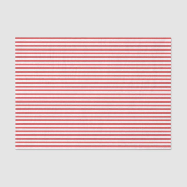 Thin red and white stripes - Tissue paper (Front)