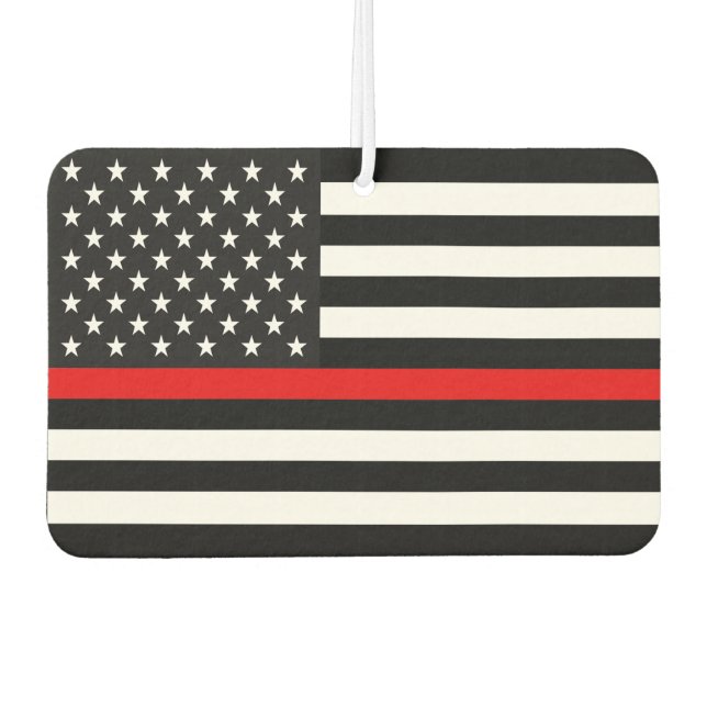 Thin Red Line American Flag Air Freshener (Front)