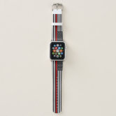 Thin Red Line Flag Apple Watch Band Zazzle