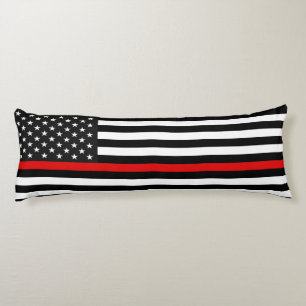 Thin Red Line American Flag Body Pillow
