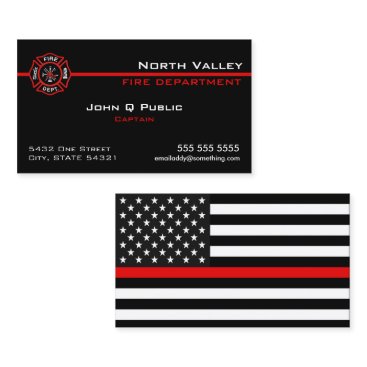 Thin Red Line American Flag Business Card Thin Red Line American Flag Business Card