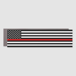 Thin Red Line American Flag Car Magnet