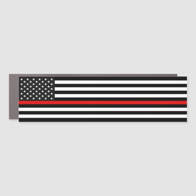 Thin Red Line American Flag Car Magnet (Front)