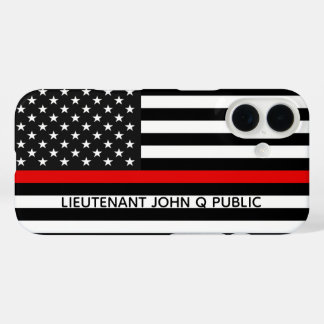 Thin Red Line American Flag iPhone 16 Case