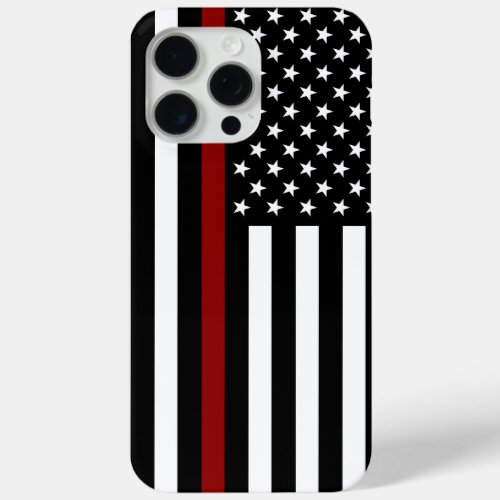 Thin Red Line American Flag iPhone 15 Pro Max Case