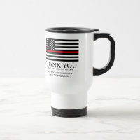 Thin Red Line American Flag Custom Thank You