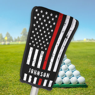 Thin Red Line American Flag Firefighter Golf Head Cover