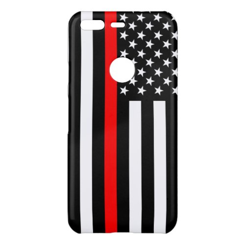 Thin Red Line American Flag graphic on a Uncommon Google Pixel Case