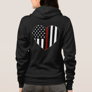 Thin Red Line American Flag Hoodie