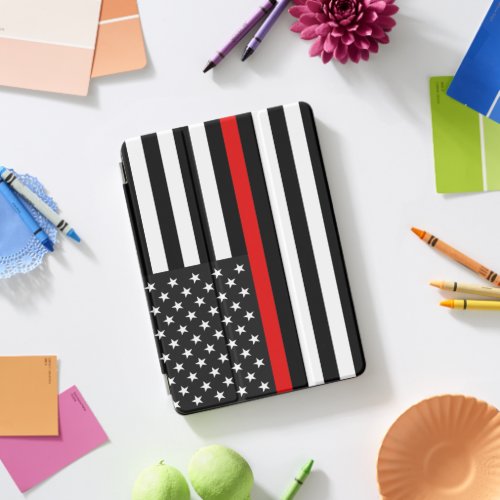 Thin Red Line American Flag iPad Pro Cover