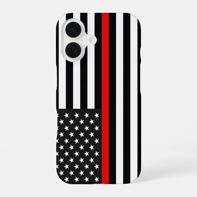 Thin Red Line American Flag Iphone Case (Back)
