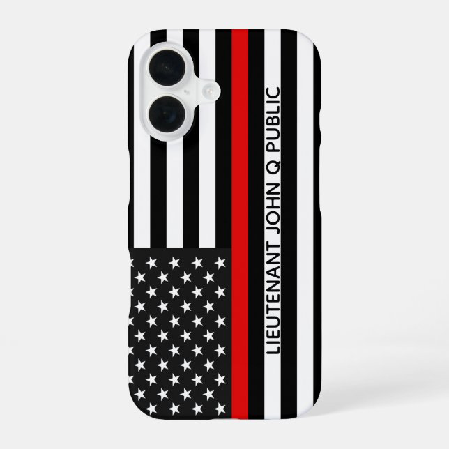 Thin Red Line American Flag Iphone Case (Back)