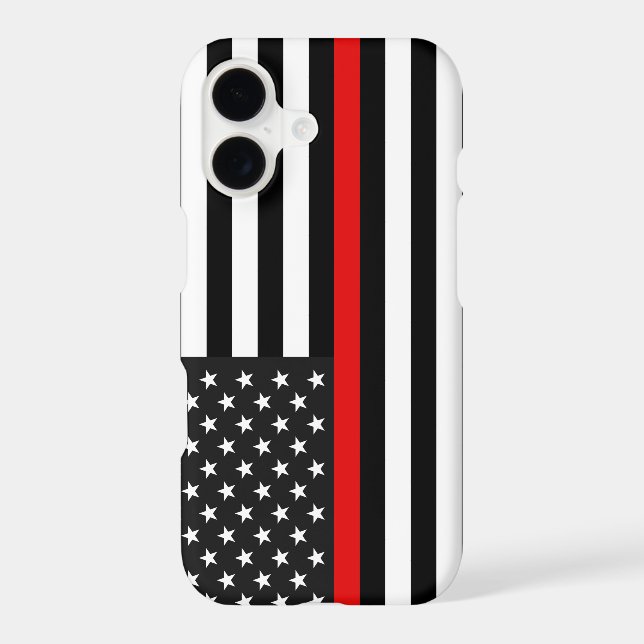 Thin Red Line American Flag Iphone Case (Back)