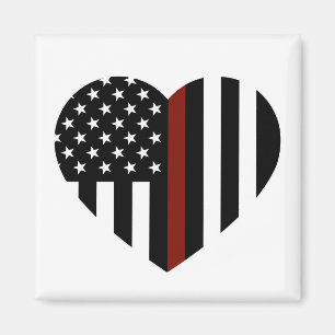 Thin Red Line American Flag Magnet